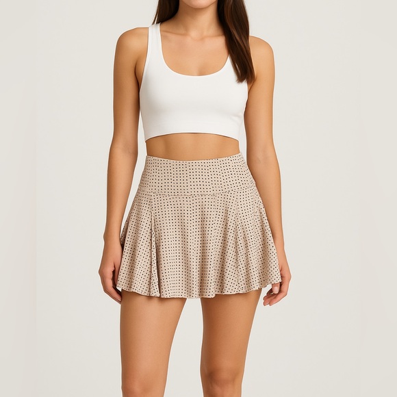 lululemon athletica Dresses & Skirts - Lululemon Polka Dot Tennis Skirt Skort Size 10